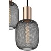 Possini Euro Design Coburn 16 1/2" Modern Pendant Chandelier Ceiling Light Fixture Dining Room Over Table Foyer Hanging Multi-Light Black Mesh - 3 of 4