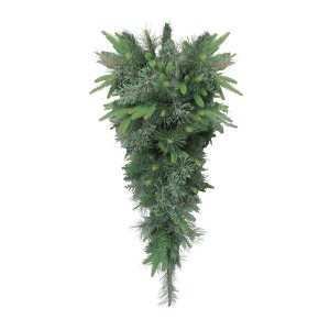 Northlight 36" Ashcroft Cashmere Pine Artificial Christmas Teardrop Swag, Unlit - 1 of 4