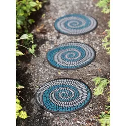 Gardener's Supply Company Flagstone Recycled Rubber Stepping Stone For Garden Walkway | Outdoor Patio Décor & Lawn Pathway Landscaping Stepping Blocks | Eco-Friendly Recycled Rubber 12" x 12" x .75" H