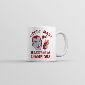 Crazy Dog T-Shirts Bloody Mary The Breakfast Of Champions Mug Funny Halloween Vampire Cup-11oz - 1 of 4