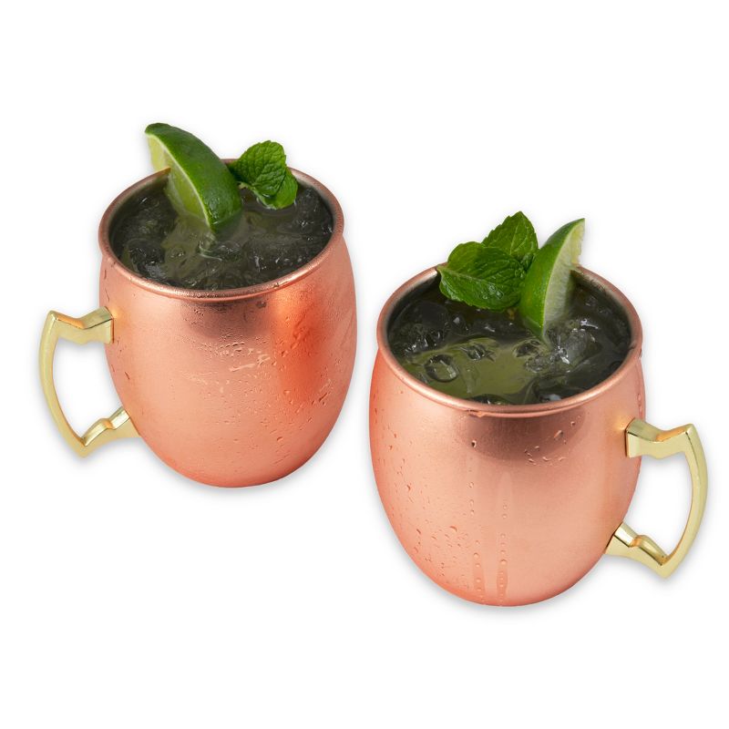 Wolfgang Puck Copper Mule Mugs – Set of 4, 18 OZ, Copper Exterior, 3 of 5