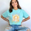 Simply Sage Market Women's Don't Worry Be Hoppy Circle Short Sleeve Garment Dyed Tee - 2 of 2