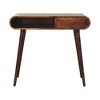 Solid Wood Nordic Leg Oval Console Table with 1 Drawer, 1 Open Storage and Versatile Design - 2 of 4
