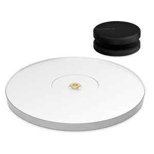 Fluance High Density Frosted Acrylic Platter and 760 Gram Record Weight - Black - 1 of 4