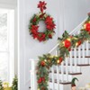 CuisinSmart Christmas Garland, 6 Ft Pre-Lit Christmas Garland Decorations with Ribbon Bows, Ball Ornaments - 4 of 4