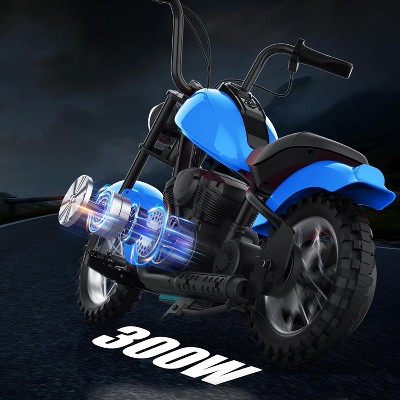 Garvee Electric Dirt Bike for Kids with 15 MPH Top Speed, 24V 300W Motor, LED Lights & 12" Air-Filled Tires