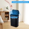 Automatic Sensor Trash Can, 13 Gallon Large Capacity Waste Bin with Lid, Touchless Garbage Can - 2 of 4
