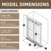 48" W x 75" H Double Sliding Glass Shower Door,with 1/4"(8mm) Clear SGCC Tempered Glass,Easy Installation - 4 of 4