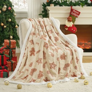 Cozy Bliss Christmas Gnome Throw Blanket – Ultra Soft Fuzzy Blanket for Holiday Home Decor - 1 of 4