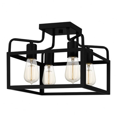 Quoizel Lighting Paulsen 4 - Light Semi-Flush Mount in  Matte Black