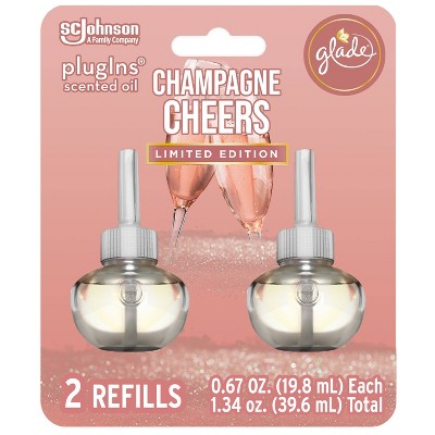 Glade PlugIns Scented Oil Air Freshener Refills - Champagne Cheers - 1.34oz/2ct