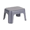 Rubbermaid Durable Plastic Roughneck Small Step Stool w/ 200-LB Weight Capacity, Gray (2 Pack) - image 2 of 2