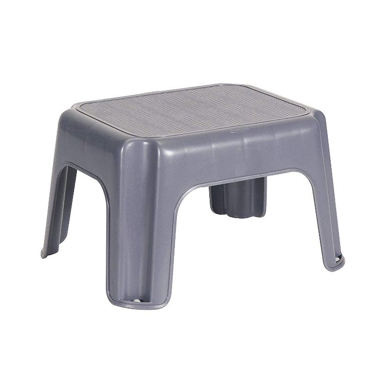 Rubbermaid Durable Plastic Roughneck Small Step Stool w/ 200-LB Weight Capacity, Gray (2 Pack), 2 of 4