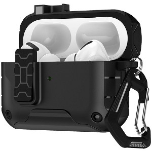 Nakedcellphone MagnaFlip Combo for Apple Airpods Pro 3 - Rugged Magnetic Case + Lanyard + Cleaning Kit + Carabiner Clip (Compatible with MagSafe) - 1 of 4