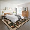Washable Modern Farmhouse Area Rug with Butterflies Flowers Print, Botanical Low Pile Soft Large Carpet for Home Decor - 4 of 4