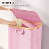 Laundry Hamper with Wheels and Lid - 100L Rolling Clothes Basket with Bamboo Handle, SpaceAid Large Laundry Organizer for Bedroom, Bathroom, Dorm - 4 of 4