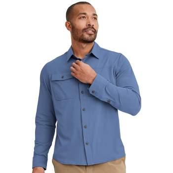 Jockey Men's Outdoors Long Sleeve Fishing Shirt Xl Steel Blue : Target