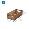 iDESIGN Acacia Wood Pantry Storage Bin with Handle: Kitchen Cabinet Organizer, 13" x 6" x 3", Spot Clean, Brown - 4 of 4