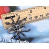 Anna-Kaci Women's Rhinestone Spider Brooch Pin with Black Gemstone Accents - 4 of 4