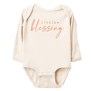 The Juniper Shop Little Blessing Heart Long Sleeve Bodysuit - 1 of 4
