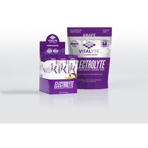 Vitalyte Electrolyte Powder Drink Mix Bundle, 1 Standup Pouch + 25 Count Packet, Grape Flavor - 1 of 1