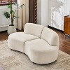Christopher Knight Home Uvric 73" Modern 2-Seater Wooden Boucle Upholstered Curved Sofa - 2 of 4