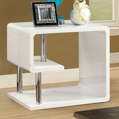 Royal Hampton Contemporary Style End Table, White