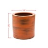 VisioGear 7.8" Round Planter Pot, Outdoor and Indoor Planter Pot with Support Base, Brown, 7.8"*7.8"*7.8" - 3 of 4