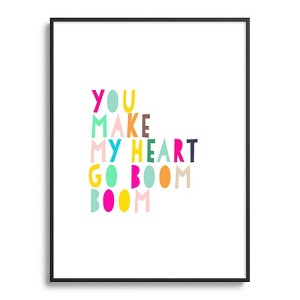 Hello Sayang You Make My Heart Go Boom Boom Metal Framed Art Print - Deny Designs - 1 of 4