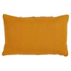 Saro Lifestyle Wavy Stitched Pillow - Down Filled, 12"x18" Oblong, Mustard - 2 of 3