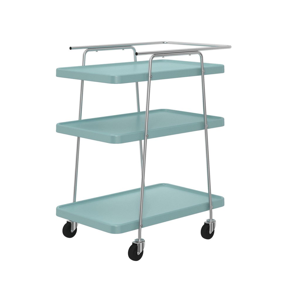 Cosco Stylaire 3 Tier Serving Cart Teal/Silver