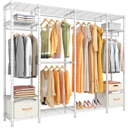 Clothing Rack with Drawers - Standalone Garment Rack to Hang