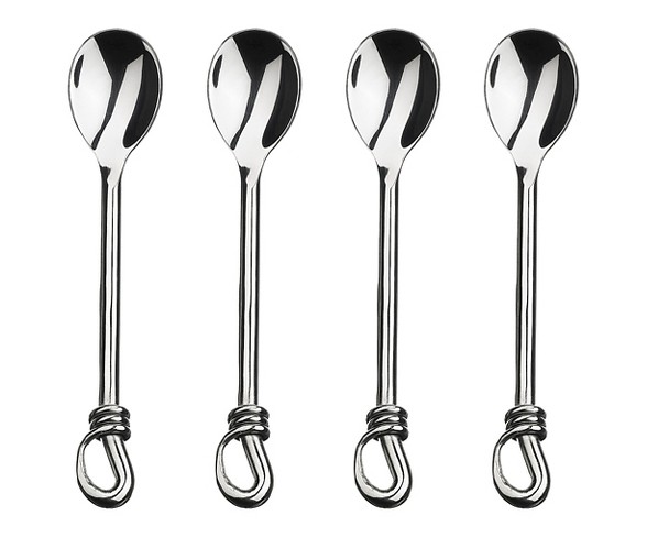 Gourmet Silverware Settings Twist 4pc Minispoon Silverware Set
