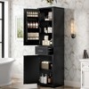 Rbied 20.00 in. W x 15.80 in. D x 72.10 in. H Bathroom Storage Cabine Linen Cabinet with Adjustable Shelf - 4 of 4