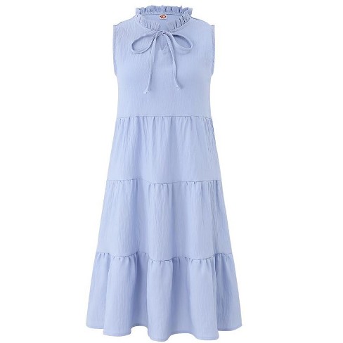 Tie shops neck swing dress