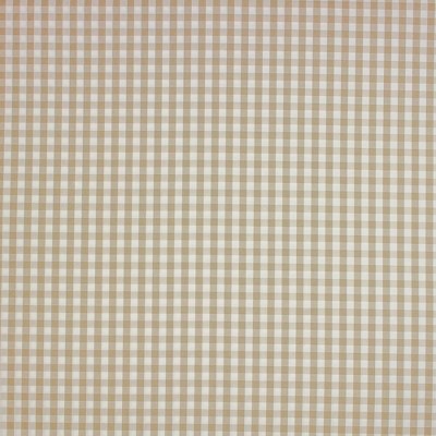 Beige and White Plaid Square Outdoor Throw Pillows, Set of 2