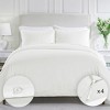 Duvet Cover Set 400 Thread Count 100% Cotton Sateen - Button Closure, Corner Ties by California Design Den - 3 of 4