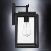 Urban Ambiance Luxury Modern Outdoor Wall Light,  13.625"H x 7.125"W,  Midnight Black Finish, UHP1243 - 4 of 4