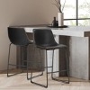 GlasFlength Counter and Bar Stools Counter Height Bar Stools Set of 2 Modern Counter Stool Seat Height Island Stools, Black, 18.5"*20.8"*36.2" - 2 of 4