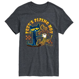 Men's - Pete the Cat - Piping Hot Coffee Short Sleeve Graphic T-Shirt - 1 of 4