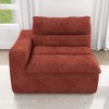 Vynxaria Bean Bag Seats - Orange Floor Lounger with Armrest, Ergonomic Sofa Chair for Living Room & Bedroom (Modern Casual Style) - 2 of 4