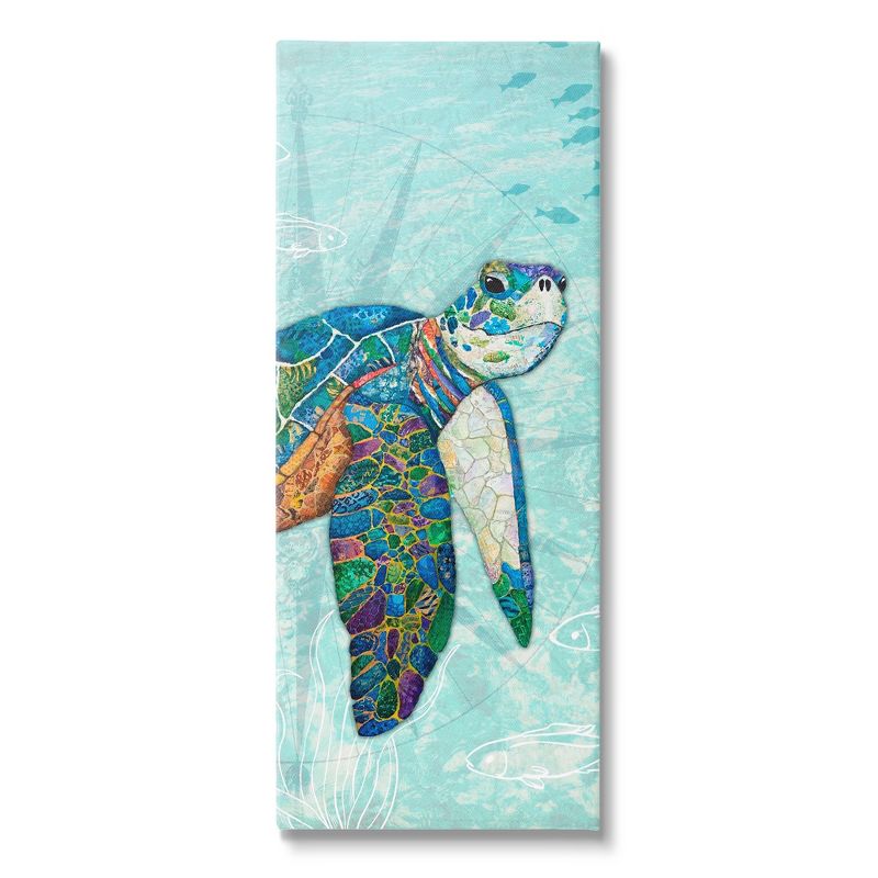 Stupell Sea Turtle Ocean Mosaic Gallery Wrapped Canvas Wall Art, 1 of 5