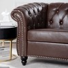 CAVINAS Sofa Cama, Modern PU Couch, Living Room Couch with Birch Legs, Small Couches for Bedroom, Apartment - 2 of 4