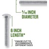 Hillman .94 x 6 Inch Galvanized Carriage Bolts with Flat Head and Self Locking Square Underside for Wood or Metal Frame, Silver (50 Pack) - 2 of 4