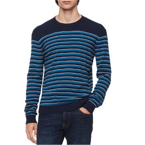 Calvin Klein Mens Three Tone Striped Pullover Sweater - 1 of 1