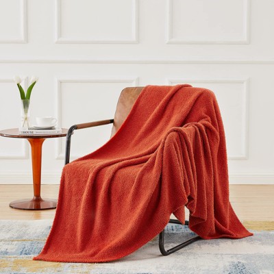 Inhand Knit Throw Blanket for Gift - 50" x 60" Super Soft Lightweight Plush Fuzzy Fluffy Warm Cozy Blankets and Throws for Couch Sofa Bed