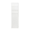 PAGED Modern Wooden Tall Bookshelf 4-Tier Bookcase Display Storage Cabinet with 3 Side Drawers for Living Room, Study Room - 3 of 4