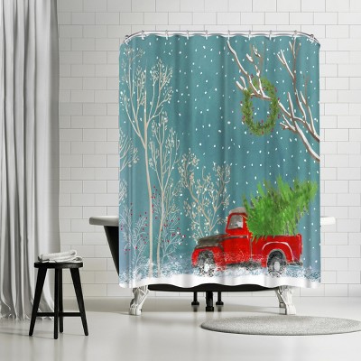 Christmas In The Countryside by PI Creative Holiday Collection Shower Curtain - Americanflat