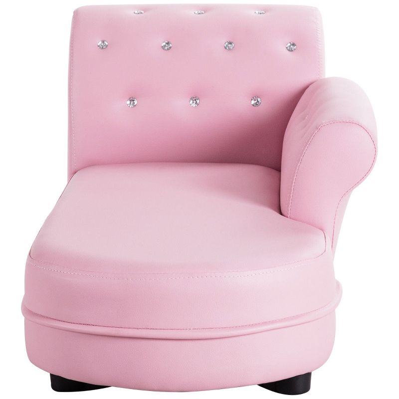 Tangkula Kids Sofa Relax Couch Chaise Lounge Armrest Chair Bedroom Living Room Pink, 4 of 11