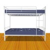 Karl Home Green Twin Over Twin Steel Bunk Bed Frame Ladder Bedroom Dorm Room for Kids Adult Children - 3 of 4
